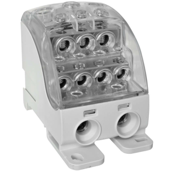 Phasenverteilerblock 400A, 2 Eingänge und 9...
