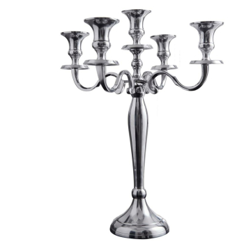 Kerzenständer 5-armig silber 40cm