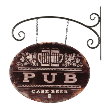 Nostalgisches Deko-Schild PUB Cask Beer / Bar mit...
