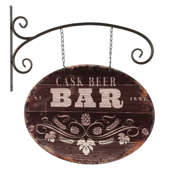 Nostalgisches Deko-Schild PUB Cask Beer / Bar mit...