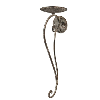 Kerzen-Wandleuchter antikgrau 48 cm