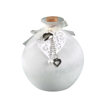 Dekoflasche / Vase mit Herz-Anhänger, 15 cm