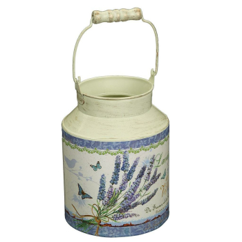 Milchkanne Deko Lavendel, 27 cm