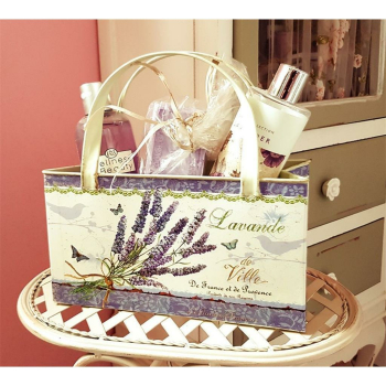 Lavendel  Deko-Tasche aus Metall
