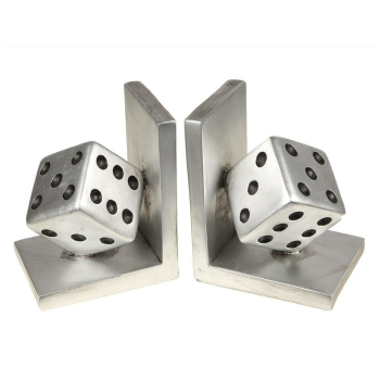 Buchstützen Würfel, antiksilber