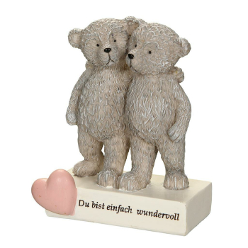 Bär auf Sockel mit Schriftzug - Du bist einfach...
