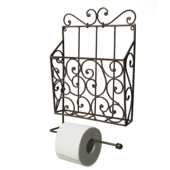 Rustikaler vintage Zeitungs- und Toilettenrollenhalter,...