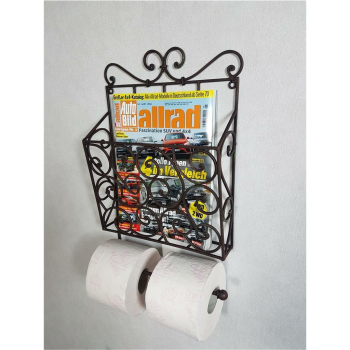 Rustikaler vintage Zeitungs- und Toilettenrollenhalter,...