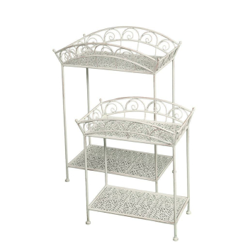 Romantisches Beistelltisch / Gartentisch 2er Set aus Eisen