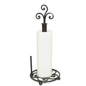 Küchenrollenständer aus Metall antik schwarz 41 cm