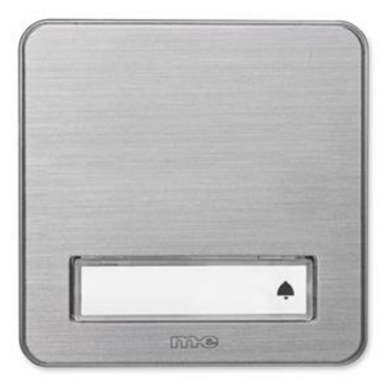 Klingeltaster, 1-fach, Aluminium gebürstet