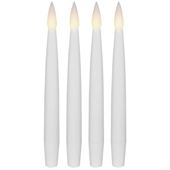 4 Adventskerzen warmweiße flackernde LED, Höhe...