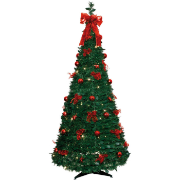 Tannenbaum 80 warmweiße LED mit Deko, Höhe...
