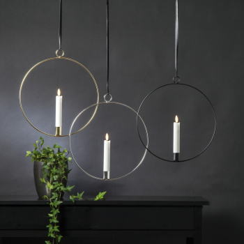 Fensterbild FLAMME RING 1 warmweiße flackernde LED...