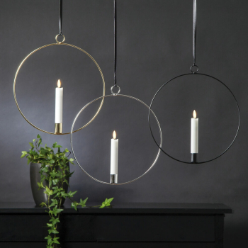 Fensterbild FLAMME RING 1 warmweiße flackernde LED...