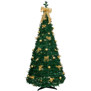 Tannenbaum 80 warmweiße LED mit Deko, Höhe...