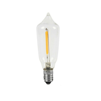 Filament-Topkerze klar glatt,  E10/23-55V/0,4W, LED...