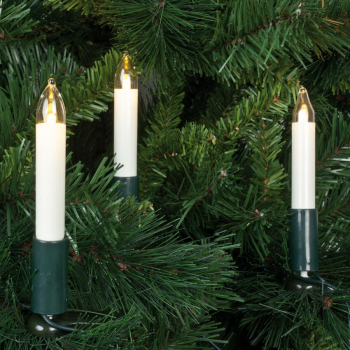 Weihnachtsbaumkette, klar/elfenbein, LED warmweiß,...
