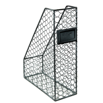 Ordnerständer aus metall - grau 33 cm
