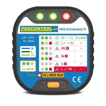 Steckdosenprüfgerät PAN Schukotest FI