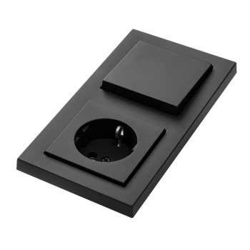 Wippe, für Aus/Wechsel-Schalter SYSTEM 55, schwarz matt