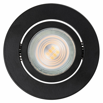 Einbauleuchte 1 x GU10/230V und 1 x GU5,3/12V, schwarz