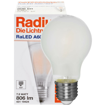 Radium Filament-Lampe matt LED E27/230 V/7,5W, 806lm,...