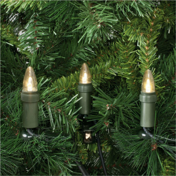 Weihnachtsbaumkette klar/grün LED/E10/3V/0,1W mit...