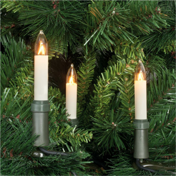 Weihnachtsbaumkette klar/elfenbein E10/3W mit teilbarem...