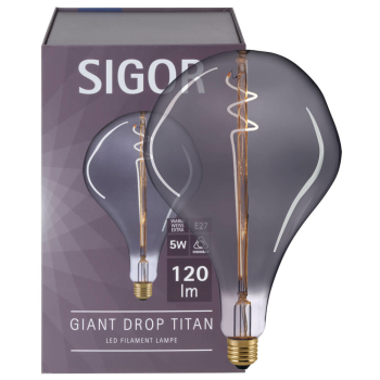 Sigor Filament-Lampe LED E27/230 V/5W, 120lm, 2200K