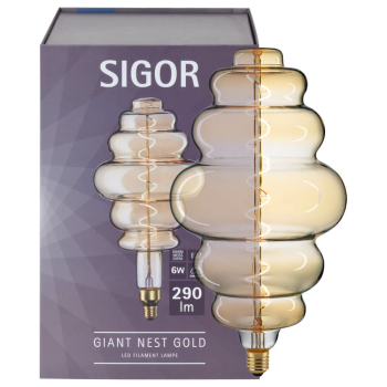 Sigor Filament-Lampe LED E27/230 V/8W, 300lm, 2200K