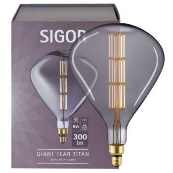 Sigor Filament-Lampe LED E27/230 V/8W, 640lm, 2000K