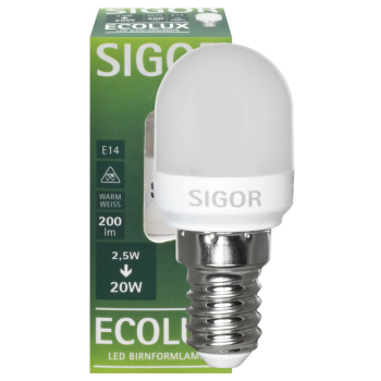 Sigor Lampe matt LED E14/230 V/2,5W, 200lm, 2700K, 63 x...