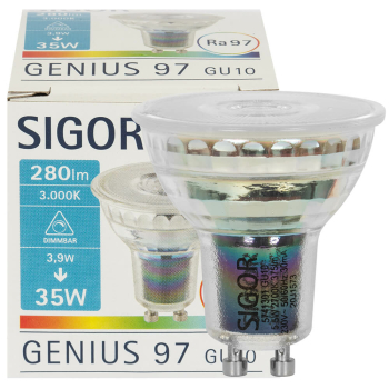 Sigor Reflektorlampe LED GU10/230 V/3,9W, 280lm, 3000K