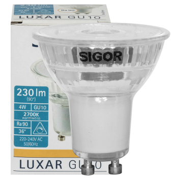 Sigor Reflektorlampe LED GU10/230 V/4W, 230lm, 2700K