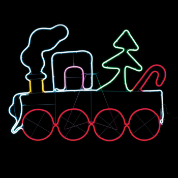 Lichtschlauchmotiv NEOWeihnachtszug 768 bunte LED