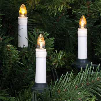 LED Weihnachtsbaumkette klar/weiß, E10, 16 x...