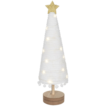 Weihnachtsbäumchen 20 warmweiße LED weiß