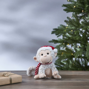 Weihnachtsfigur Affe mit Bewegungen und Musik