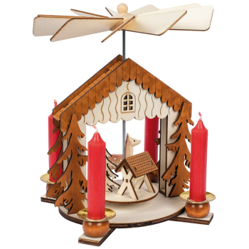 Weihnachtspyramide für 4 Tannenbaumkerzen