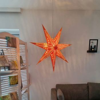 Weihnachtsstern 1x E27, 75 cm orange