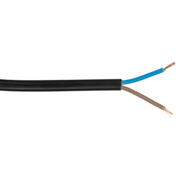 Flachkabel H03 VVH-2F, 2 x 0,75 mm² schwarz