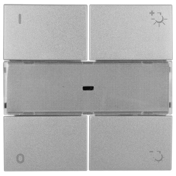 Abdeckung, 4-Tasten-Dimmer LOGUS 90, alu-silber