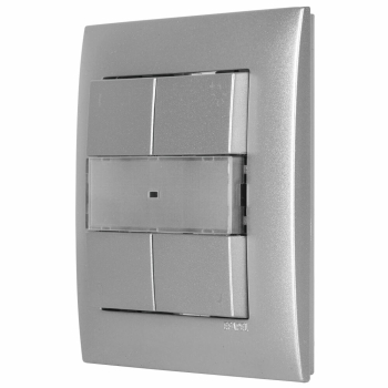 Abdeckung, 4-Tasten-Dimmer LOGUS 90, alu-silber