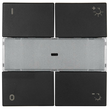 Abdeckung, 4-Tasten-Dimmer LOGUS 90, schwarz-matt