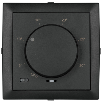 Zentralplatte für Thermostat, LOGUS 90, schwarz-matt