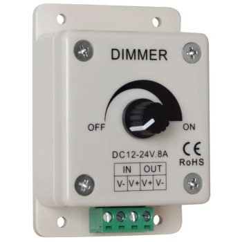 LED Dimmer mit Poti, für Flexstreifen, Anschluss...