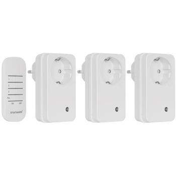 SmartHome, Funk-Steckdosen-Set, 3 Steckdosen, 1...