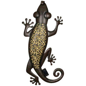 Solarleuchte GECKO, 17 warmweiße LED