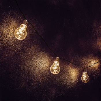 Solar-Lichterkette MINI BULBY, 10 Birnen mit je 5 LED...
